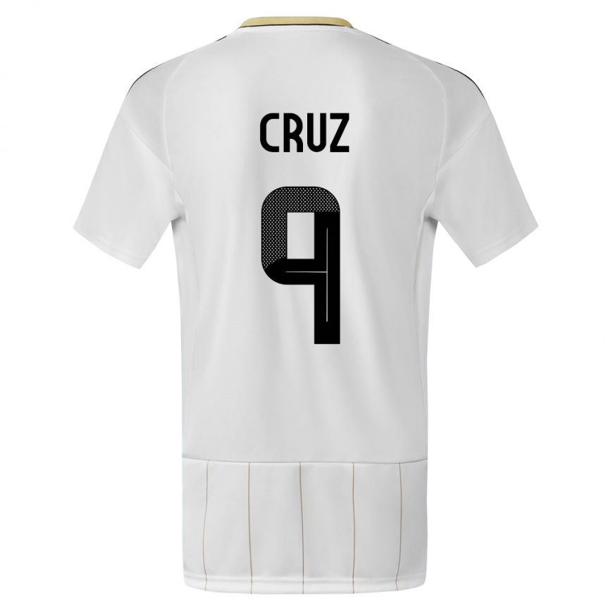 גברים כדורגל קוסטה ריקה Esteban Cruz #9 לבן הרחק ג'רזי 24-26
