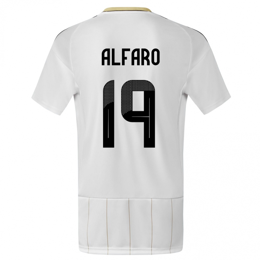 גברים כדורגל קוסטה ריקה Leonardo Alfaro #19 לבן הרחק ג'רזי 24-26