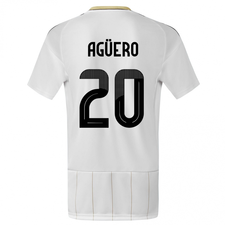 גברים כדורגל קוסטה ריקה Pablo Agüero #20 לבן הרחק ג'רזי 24-26
