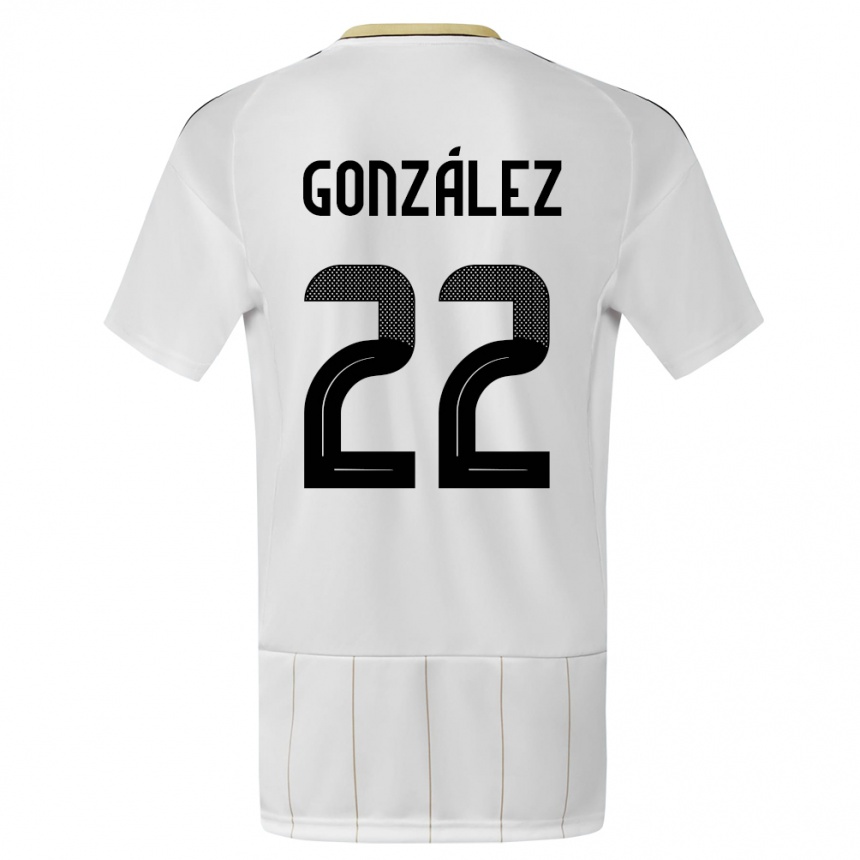גברים כדורגל קוסטה ריקה Kenneth González #22 לבן הרחק ג'רזי 24-26