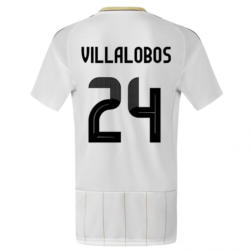 גברים כדורגל קוסטה ריקה Anthuan Villalobos #24 לבן הרחק ג'רזי 24-26