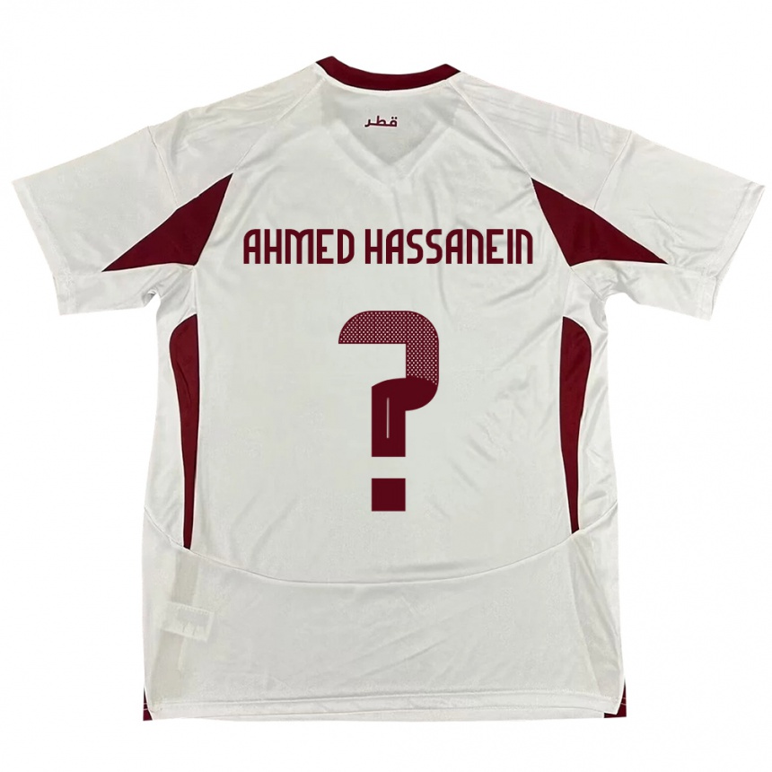 גברים כדורגל קטאר Seifeldin Ahmed Hassanein #0 לָבָן הרחק ג'רזי 24-26
