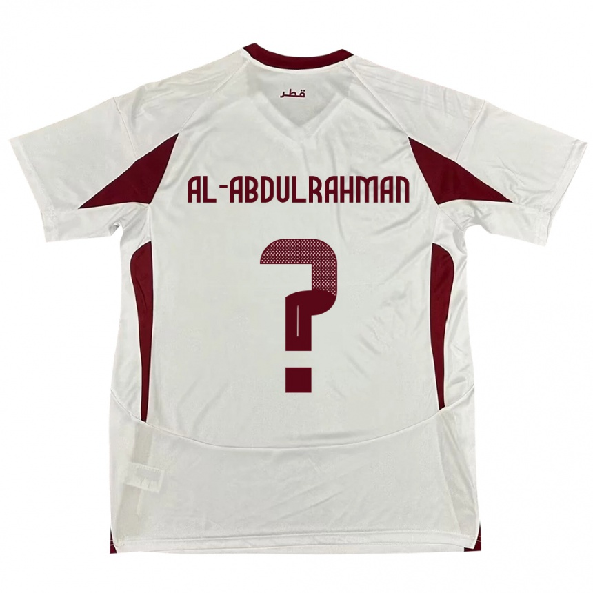 גברים כדורגל קטאר Sultan Majed Al-Abdulrahman #0 לָבָן הרחק ג'רזי 24-26