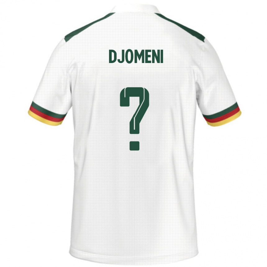 גברים כדורגל קמרון Eric Djomeni #0 לָבָן הרחק ג'רזי 24-26