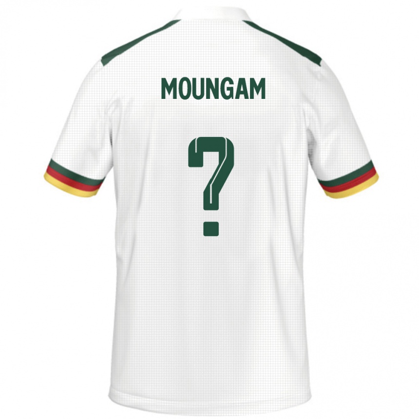 גברים כדורגל קמרון Emmanuel Moungam #0 לָבָן הרחק ג'רזי 24-26