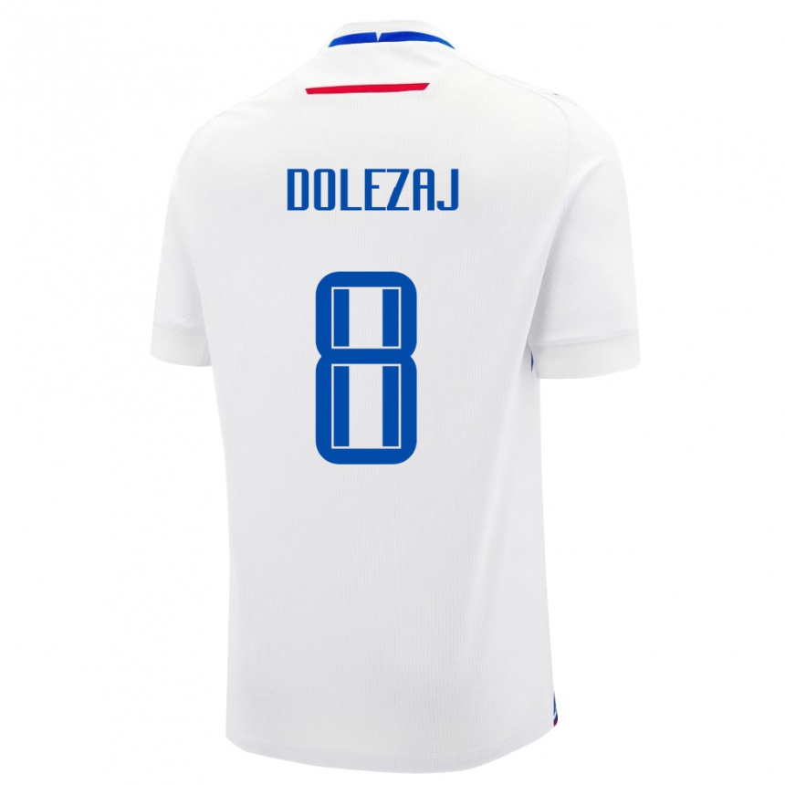 גברים כדורגל סלובקיה Maxim Dolezaj #8 לָבָן הרחק ג'רזי 24-26