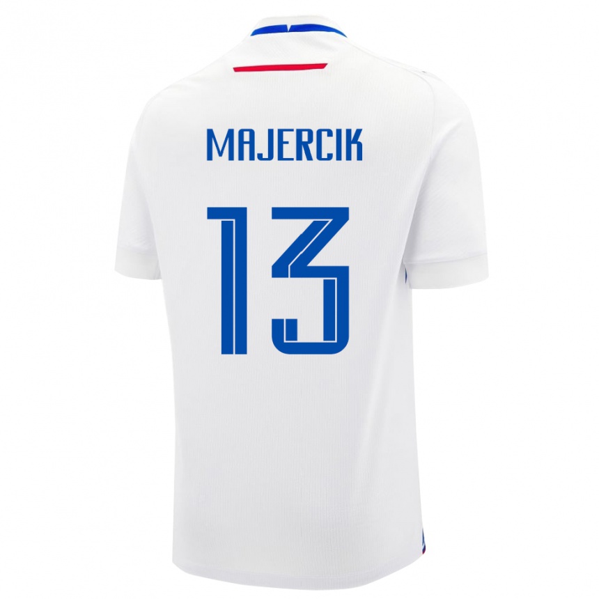 גברים כדורגל סלובקיה Peter Majercik #13 לָבָן הרחק ג'רזי 24-26