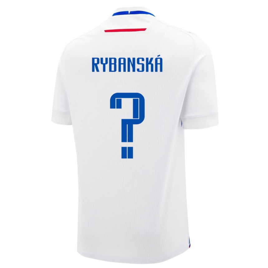 גברים כדורגל סלובקיה Nikola Rybanská #0 לָבָן הרחק ג'רזי 24-26