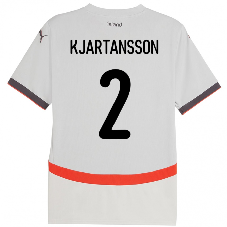 גברים כדורגל אִיסלַנד Emil Máni Breiddal Kjartansson #2 לָבָן הרחק ג'רזי 24-26