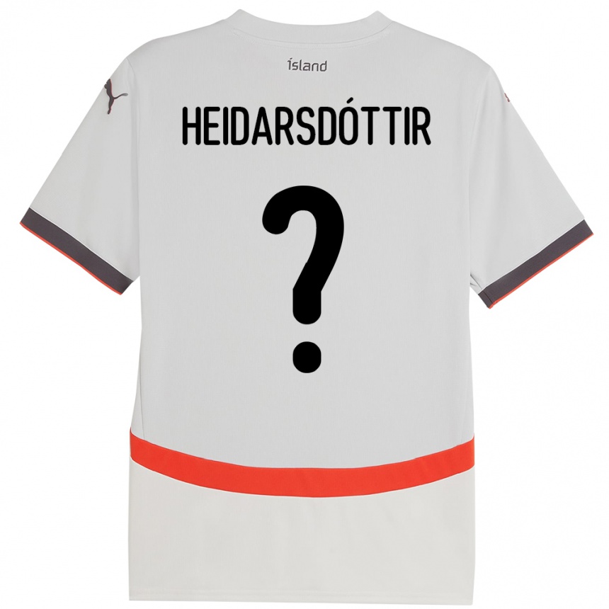 גברים כדורגל אִיסלַנד Sædís Rún Heiðarsdóttir #0 לָבָן הרחק ג'רזי 24-26