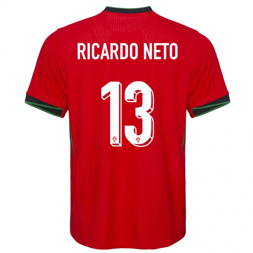 נשים כדורגל פורטוגל Ricardo Neto #13 אָדוֹם ג'רזי ביתית 24-26