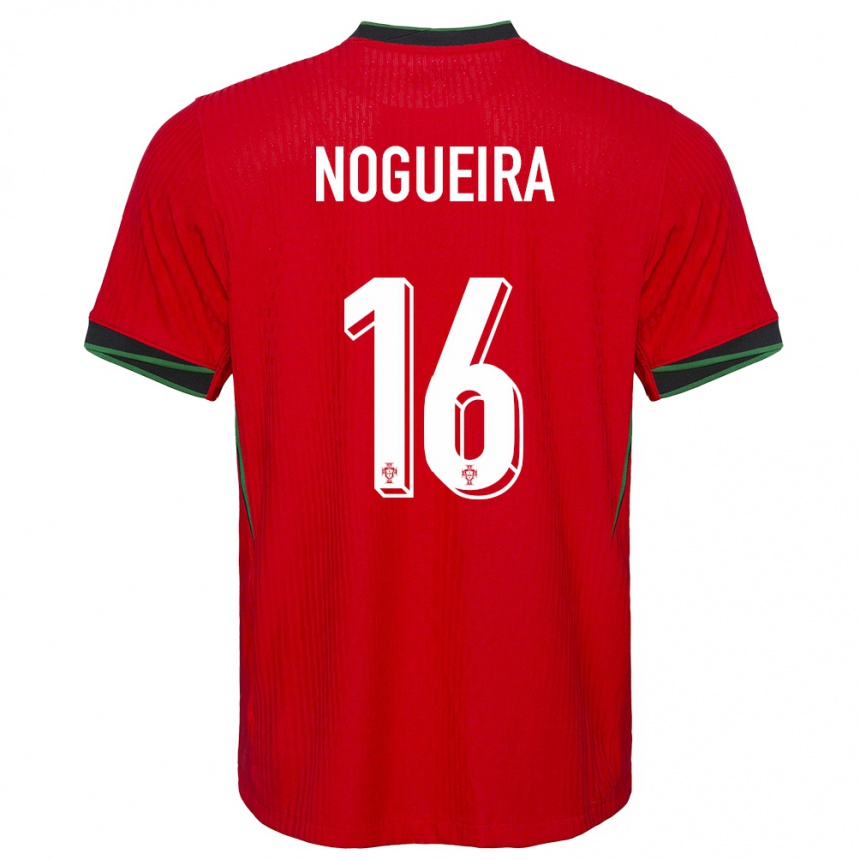 נשים כדורגל פורטוגל Rodrigo Nogueira #16 אָדוֹם ג'רזי ביתית 24-26