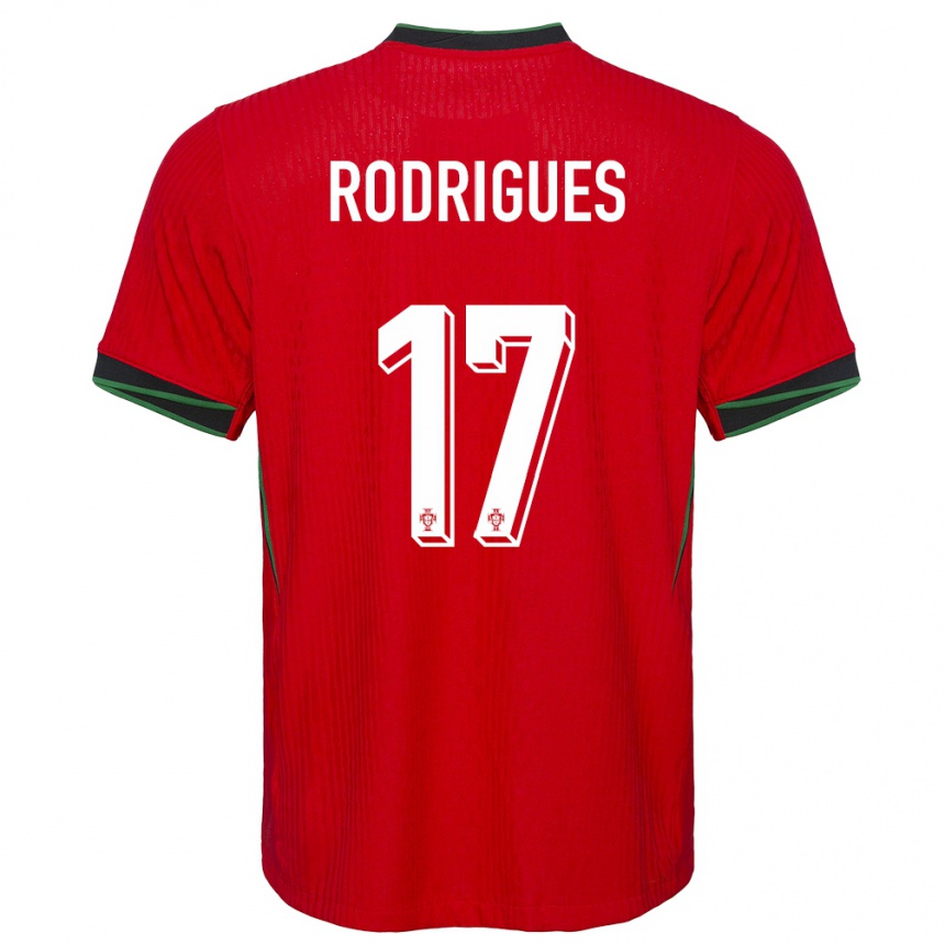 נשים כדורגל פורטוגל Tiago Rodrigues #17 אָדוֹם ג'רזי ביתית 24-26