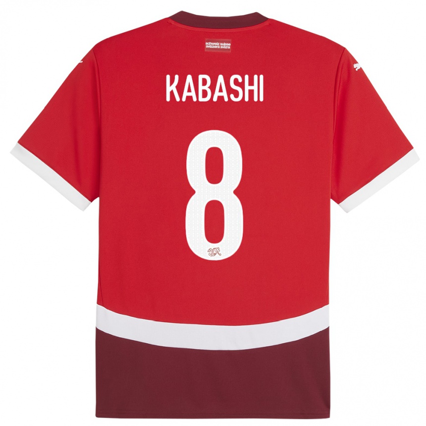 נשים כדורגל שווייץ לארט קבאשי #8 אָדוֹם ג'רזי ביתית 24-26