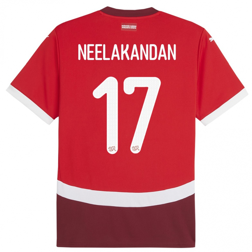 נשים כדורגל שווייץ רנג׳ן נילקאנדאן #17 אָדוֹם ג'רזי ביתית 24-26