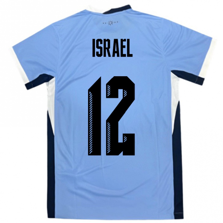 נשים כדורגל אורוגוואי פרנקו ישראל #12 לבן שחור ג'רזי ביתית 24-26