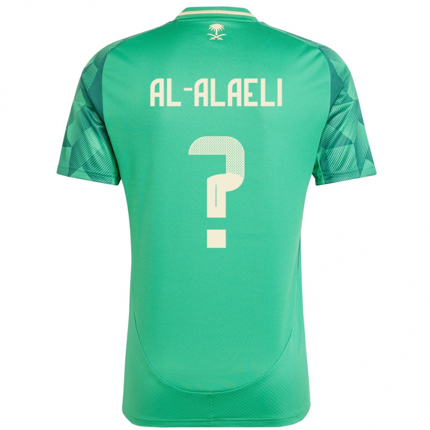נשים כדורגל ערב הסעודית Mishal Al-Alaeli #0 יָרוֹק ג'רזי ביתית 24-26