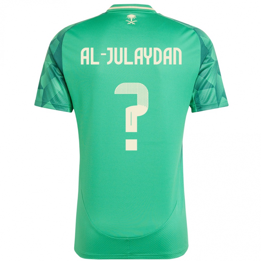 נשים כדורגל ערב הסעודית Ahmed Al-Julaydan #0 יָרוֹק ג'רזי ביתית 24-26