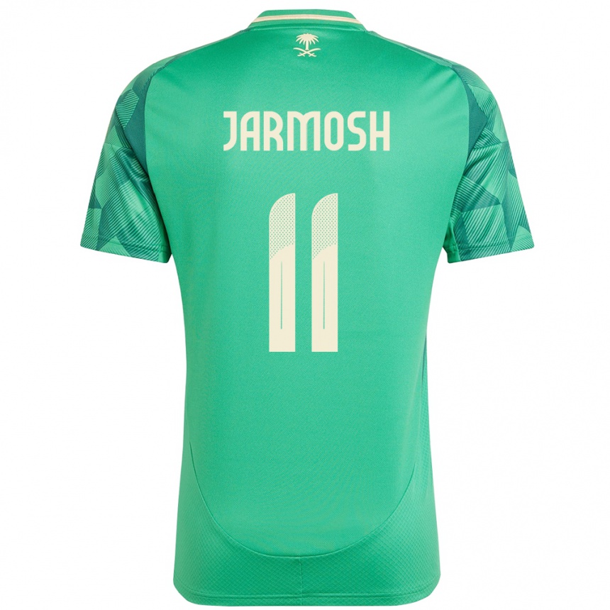 נשים כדורגל ערב הסעודית Abdulaziz Jarmosh #11 יָרוֹק ג'רזי ביתית 24-26