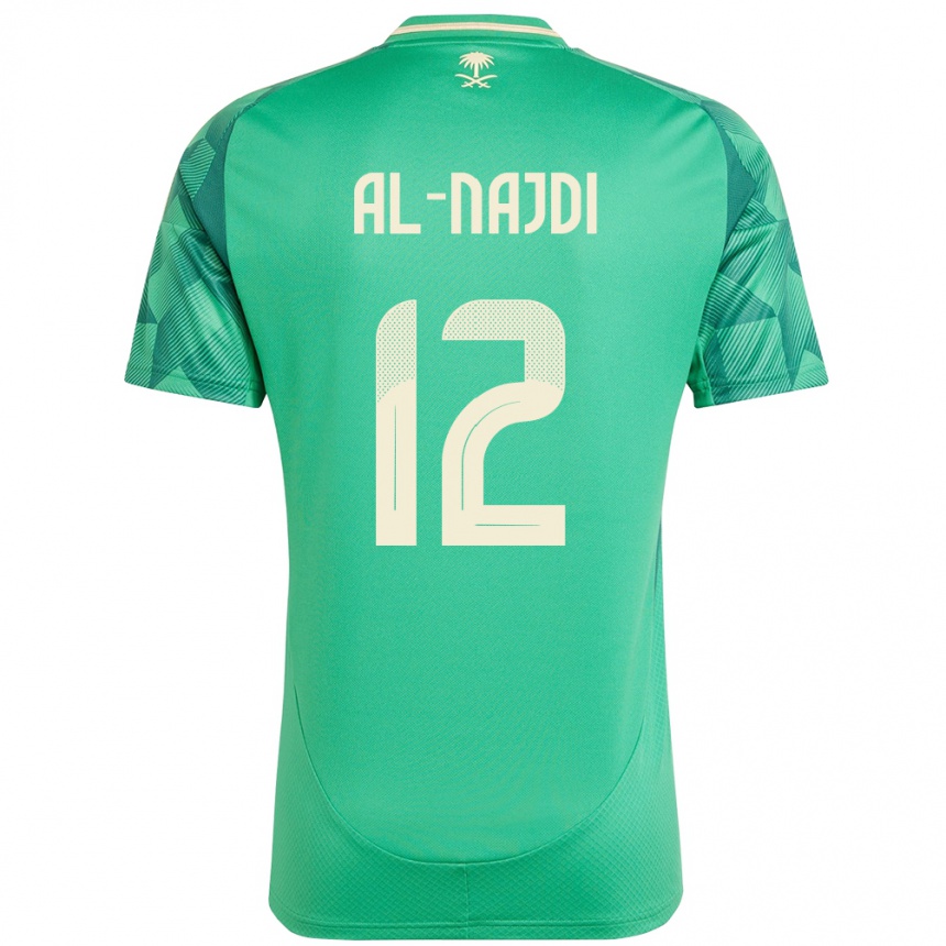 נשים כדורגל ערב הסעודית Salem Al-Najdi #12 יָרוֹק ג'רזי ביתית 24-26
