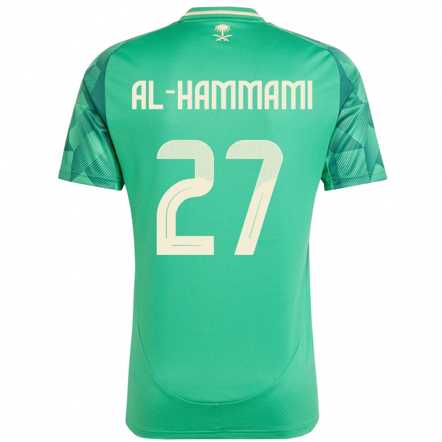 נשים כדורגל ערב הסעודית Hammam Al-Hammami #27 יָרוֹק ג'רזי ביתית 24-26