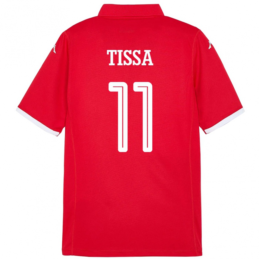 נשים כדורגל תוניסיה Wassim Tissa #11 אָדוֹם ג'רזי ביתית 24-26