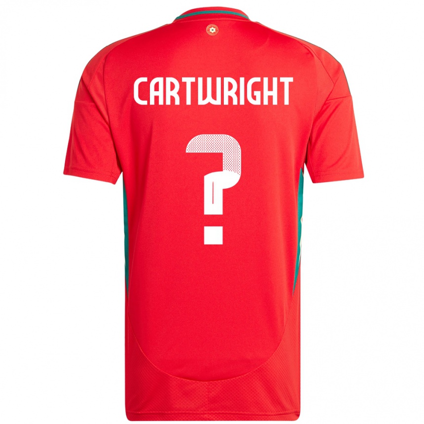 נשים כדורגל ויילס Logan Cartwright #0 אָדוֹם ג'רזי ביתית 24-26