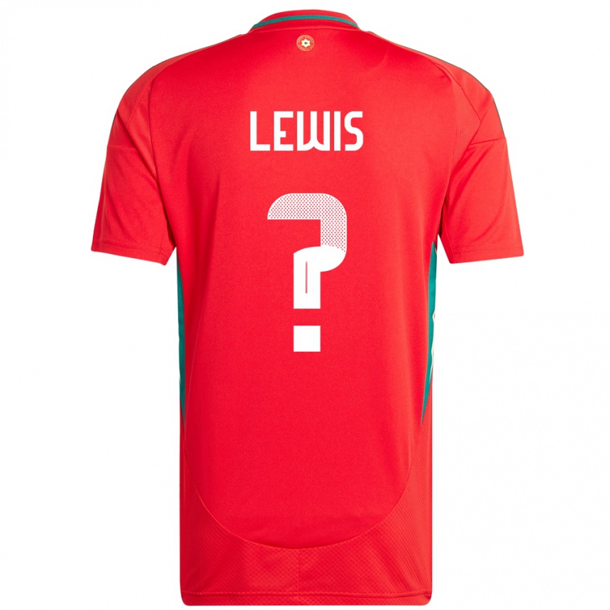 נשים כדורגל ויילס Bobby Lewis #0 אָדוֹם ג'רזי ביתית 24-26