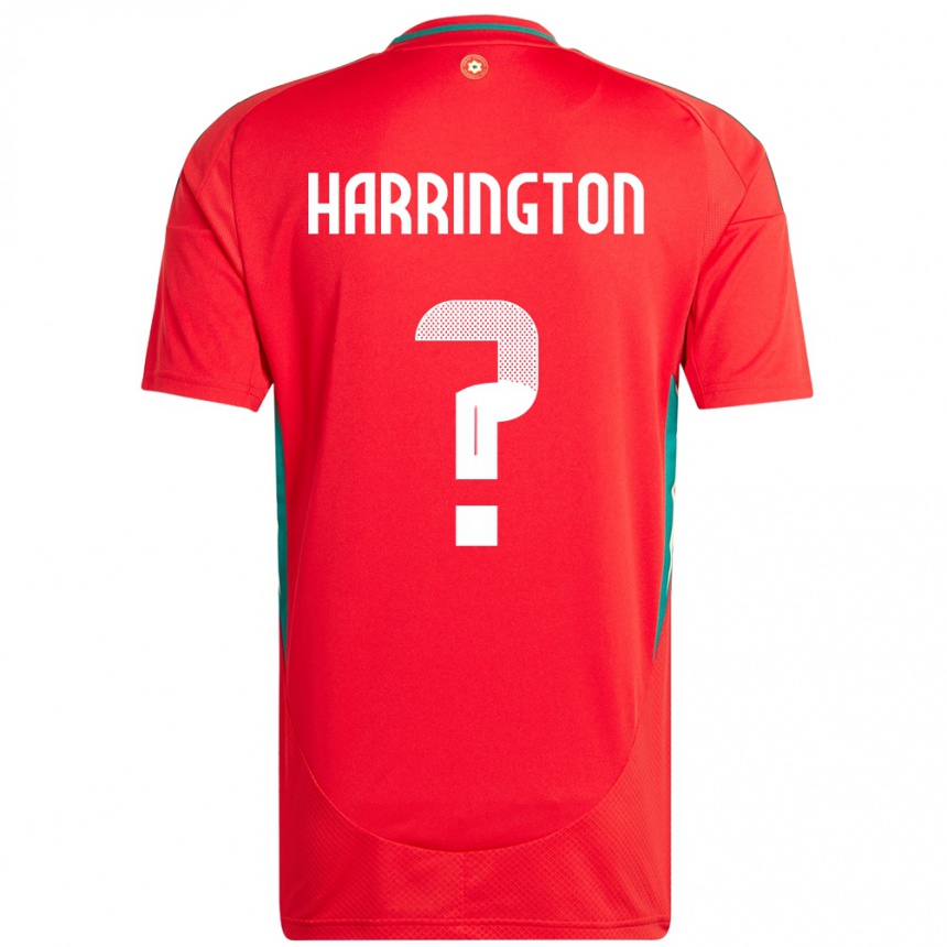 נשים כדורגל ויילס Theo Harrington #0 אָדוֹם ג'רזי ביתית 24-26
