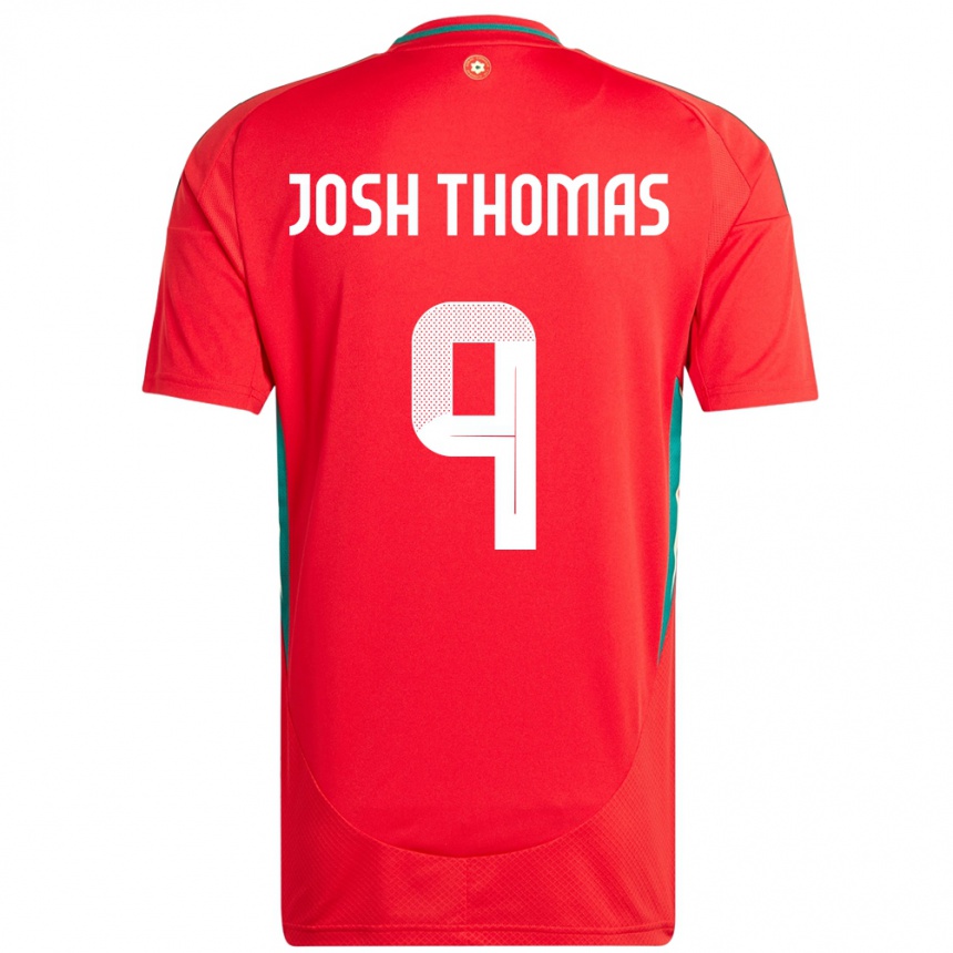 נשים כדורגל ויילס Josh Thomas #9 אָדוֹם ג'רזי ביתית 24-26