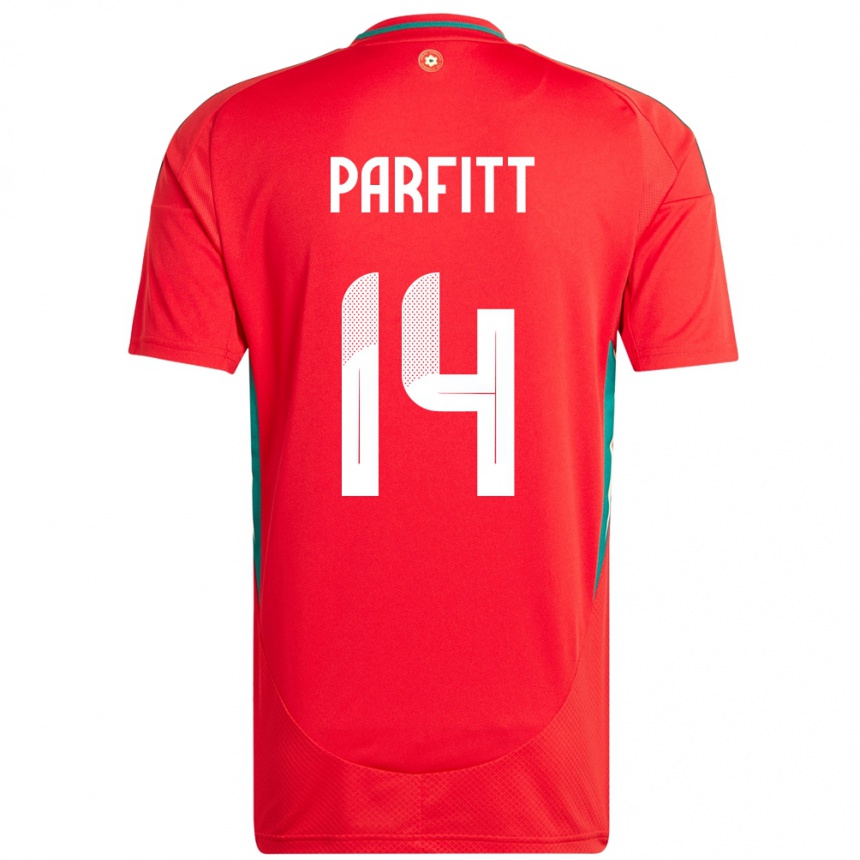 נשים כדורגל ויילס טי ג'יי פרפיט #14 אָדוֹם ג'רזי ביתית 24-26