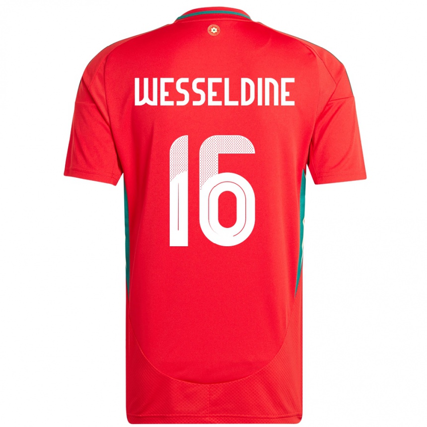 נשים כדורגל ויילס Charlie Wesseldine #16 אָדוֹם ג'רזי ביתית 24-26