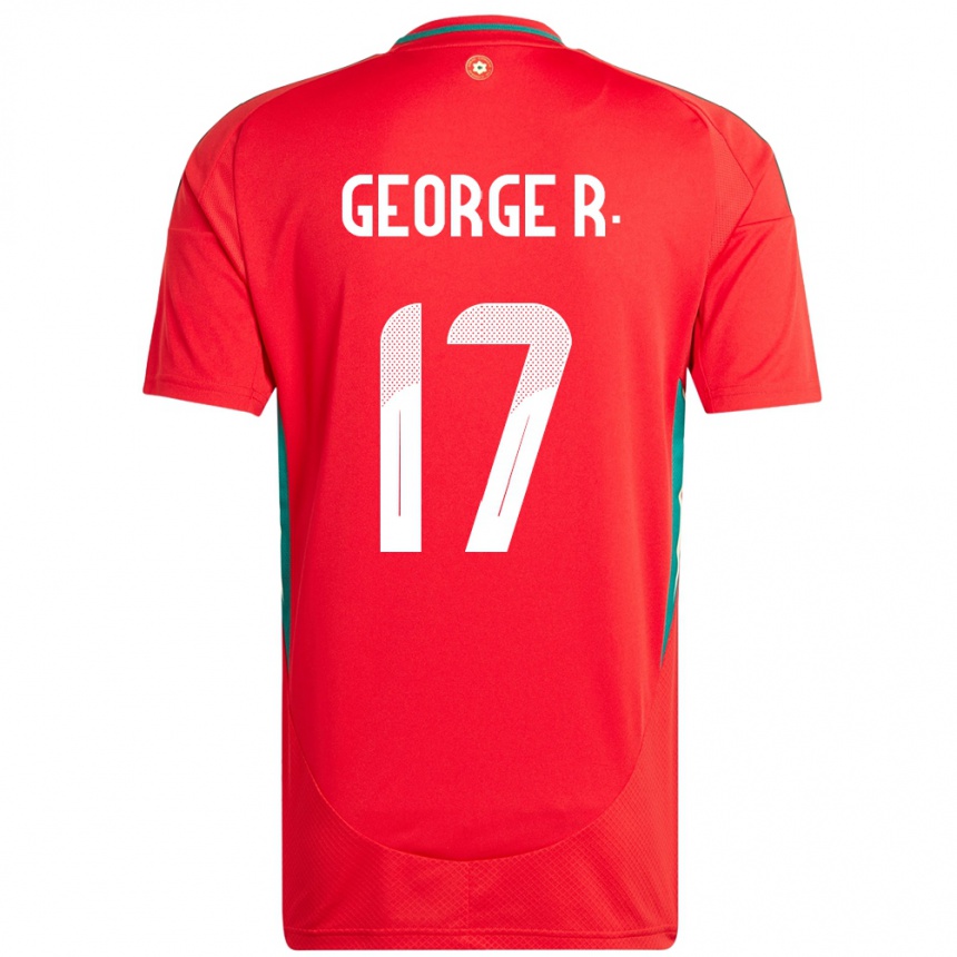 נשים כדורגל ויילס George Robinson #17 אָדוֹם ג'רזי ביתית 24-26
