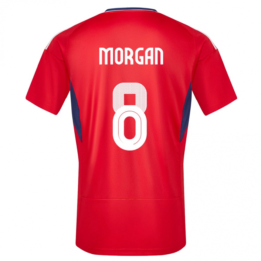 נשים כדורגל קוסטה ריקה Hakeem Morgan #8 אָדוֹם ג'רזי ביתית 24-26
