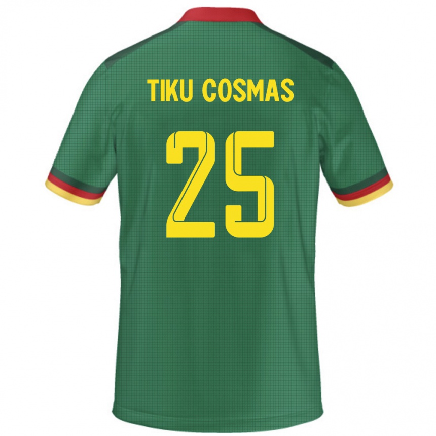 נשים כדורגל קמרון Ayuck Tiku Cosmas #25 יָרוֹק ג'רזי ביתית 24-26