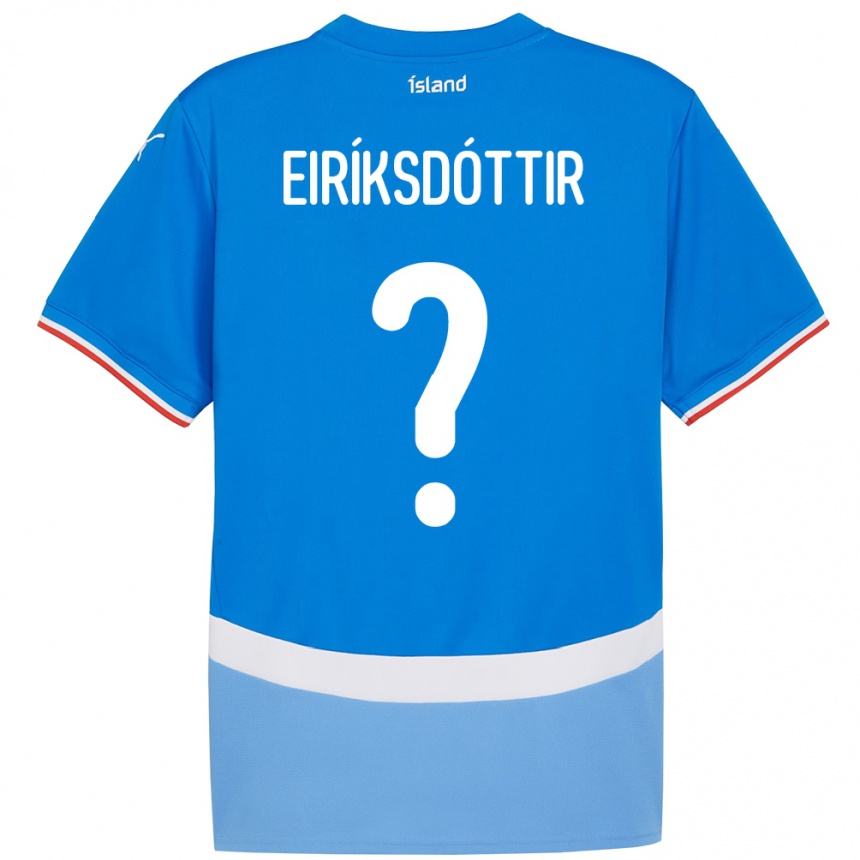 נשים כדורגל אִיסלַנד Arna Eiríksdóttir #0 כְּחוֹל ג'רזי ביתית 24-26