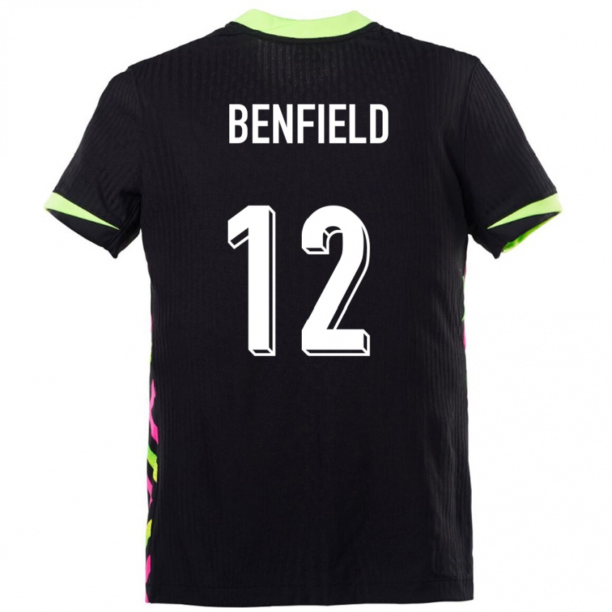 נשים כדורגל אוֹסטְרַלִיָה Jonty Benfield #12 כחול כהה הרחק ג'רזי 24-26