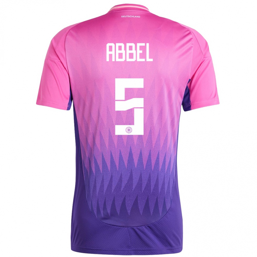 נשים כדורגל גרמניה Erik Abbel #5 ורוד סגול הרחק ג'רזי 24-26