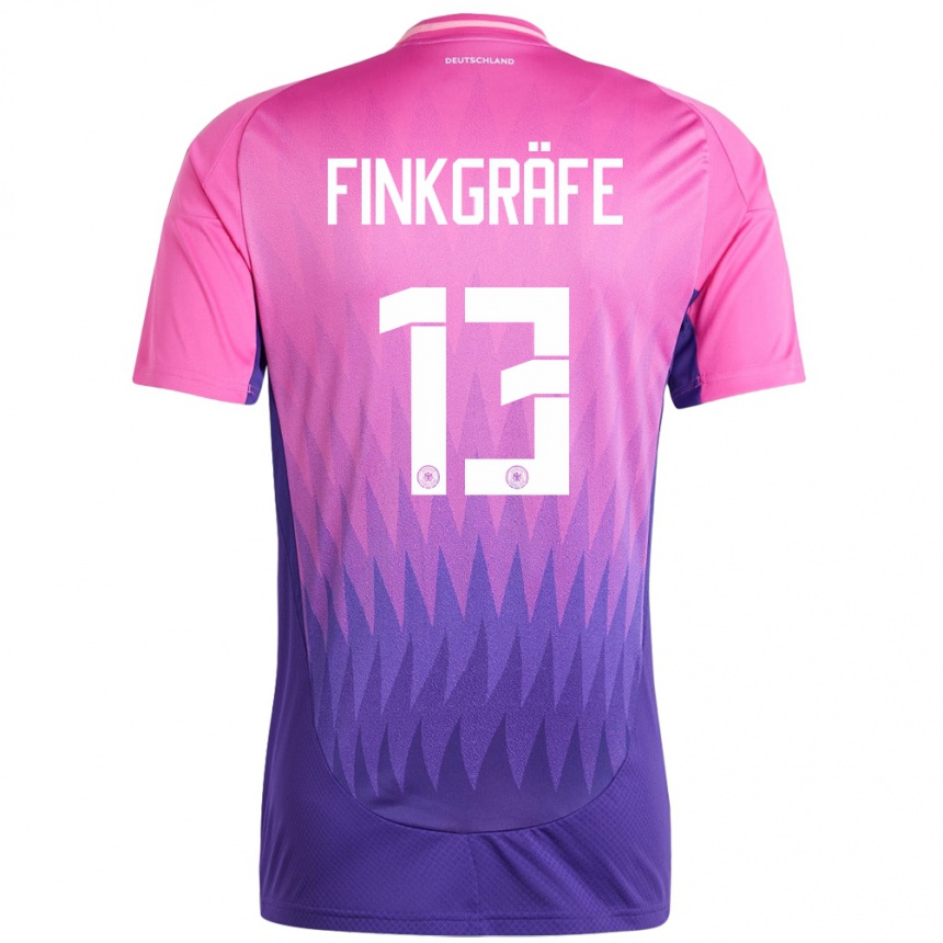 נשים כדורגל גרמניה Max Finkgräfe #13 ורוד סגול הרחק ג'רזי 24-26
