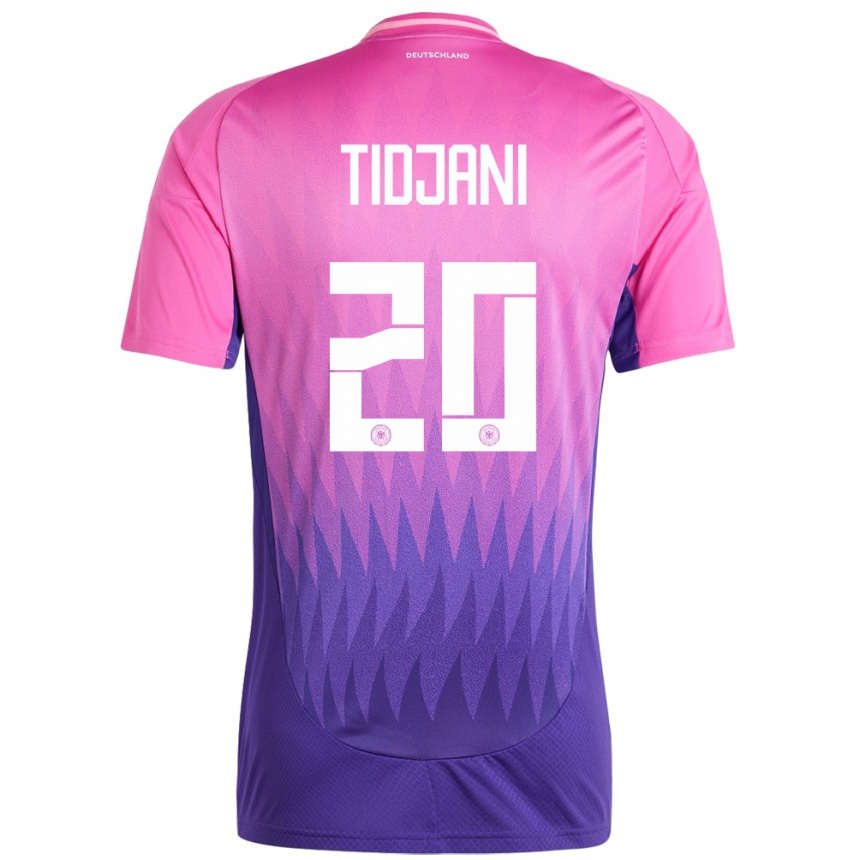 נשים כדורגל גרמניה Nouh Tidjani #20 ורוד סגול הרחק ג'רזי 24-26