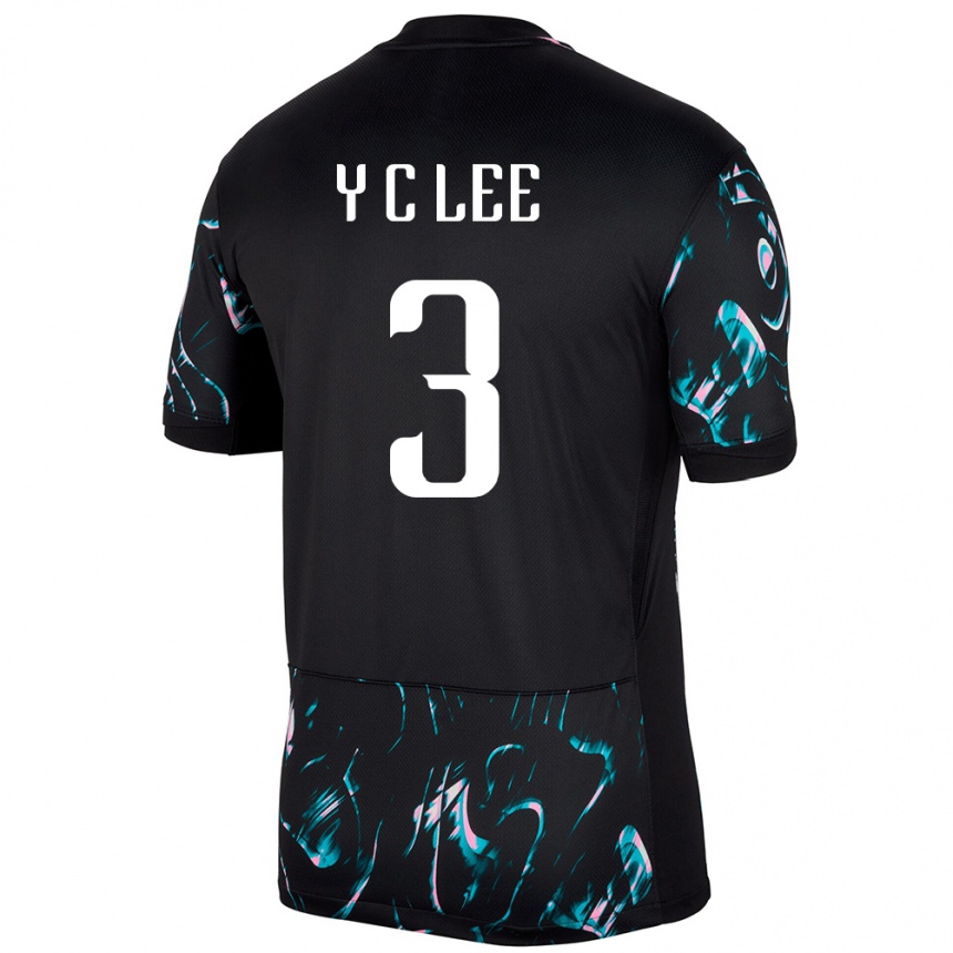 נשים כדורגל דרום קוריאה Ye-Chan Lee #3 שָׁחוֹר הרחק ג'רזי 24-26
