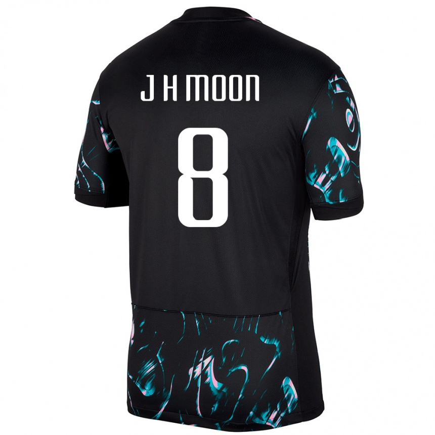 נשים כדורגל דרום קוריאה Ji-Hwan Moon #8 שָׁחוֹר הרחק ג'רזי 24-26