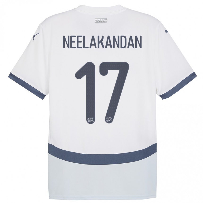 נשים כדורגל שווייץ רנג׳ן נילקאנדאן #17 לבן הרחק ג'רזי 24-26