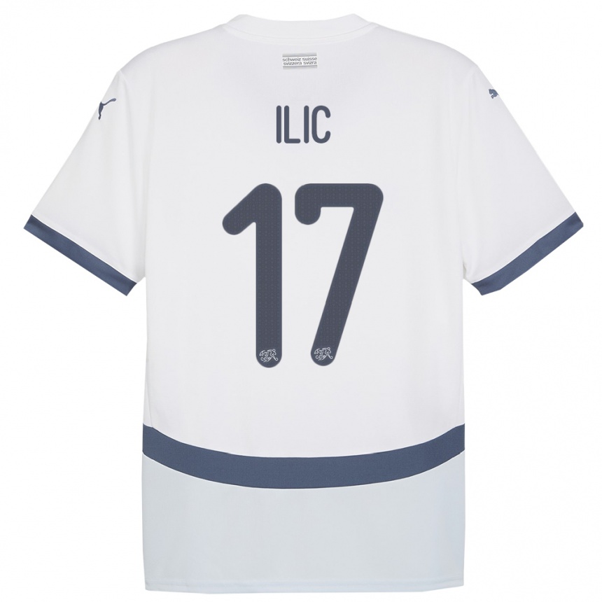 נשים כדורגל שווייץ Adam Ilic #17 לבן הרחק ג'רזי 24-26