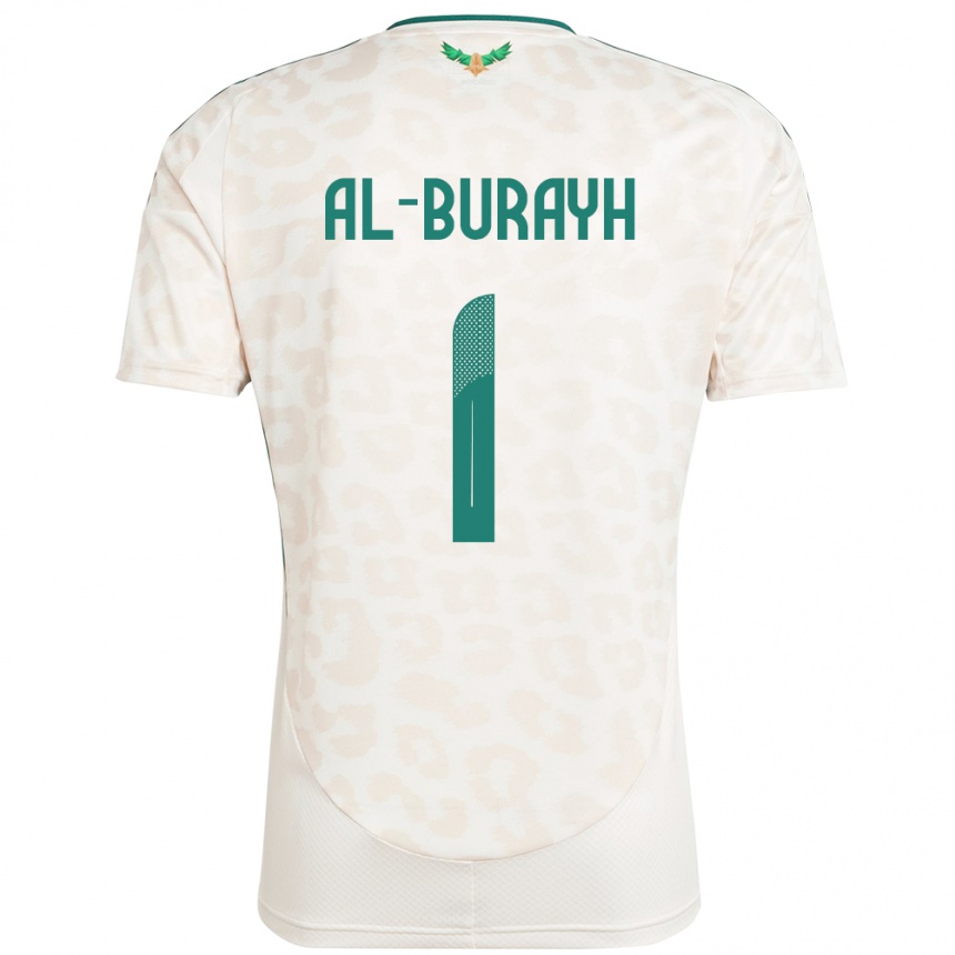 נשים כדורגל ערב הסעודית Mahmoud Al-Burayh #1 לָבָן הרחק ג'רזי 24-26