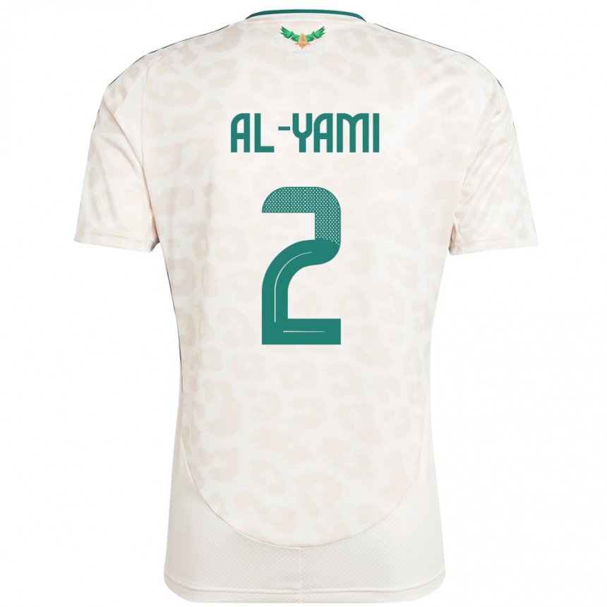 נשים כדורגל ערב הסעודית Marwan Al-Yami #2 לָבָן הרחק ג'רזי 24-26