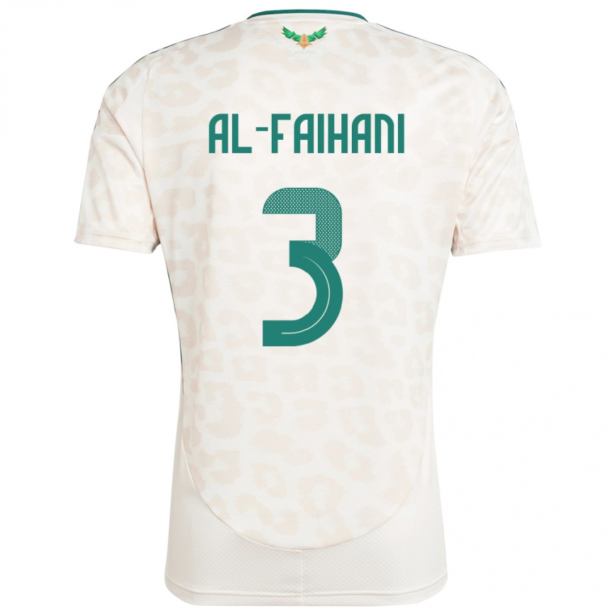 נשים כדורגל ערב הסעודית Nasser Al-Faihani #3 לָבָן הרחק ג'רזי 24-26