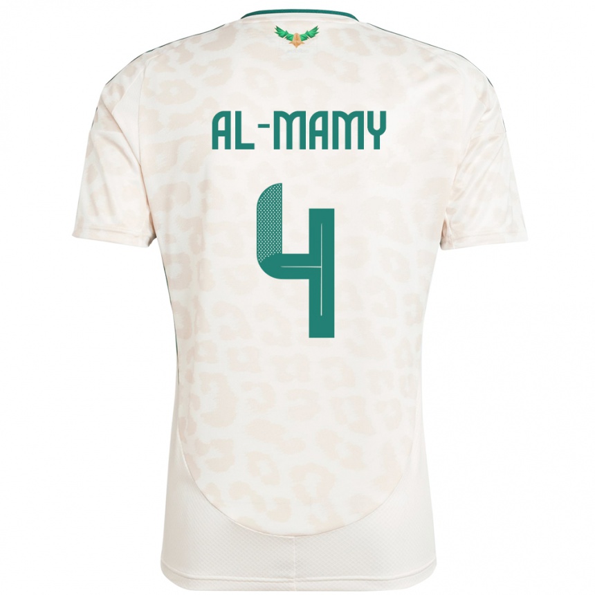 נשים כדורגל ערב הסעודית Abdulrahman Al-Mamy #4 לָבָן הרחק ג'רזי 24-26