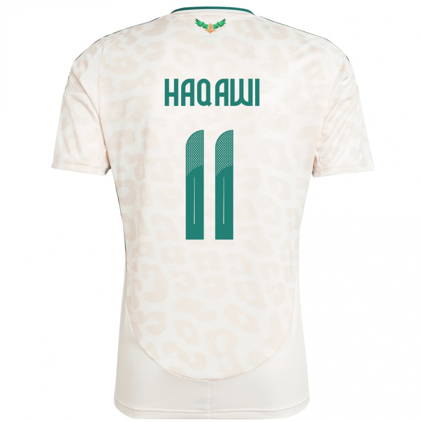 נשים כדורגל ערב הסעודית Saad Haqawi #11 לָבָן הרחק ג'רזי 24-26