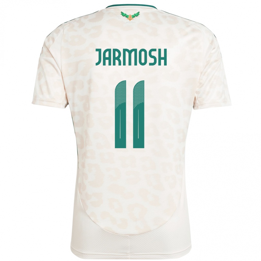 נשים כדורגל ערב הסעודית Abdulaziz Jarmosh #11 לָבָן הרחק ג'רזי 24-26
